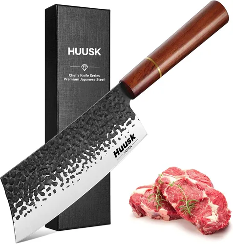 Miniatura 16 de Huusk Juego de Cuchillos de Cocina Japonés - 3 piezas Cuchillo de Damasco VG10 forjado a mano, Cuchillo para deshuesar para cortar carne, Cuchillos