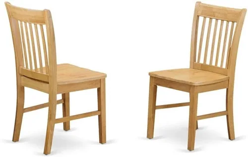 Miniatura 5 de East West Furniture VANO5-OAK-C - Juego de comedor de 5 piezas que incluye una mesa de comedor ovalada con hoja de mariposa y 4 sillas de cocina
