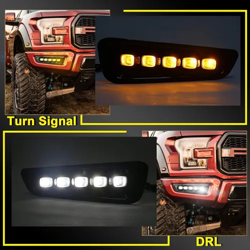 Miniatura 2 de Luces antiniebla para Ford Raptor con señales de giro LED Switchback y luz de circulación diurna compatible para Ford Raptor 2017 2018 2019 2020 Gen