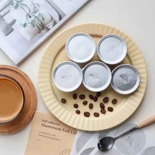 Miniatura 6 de RECAPS Tapas de papel de aluminio para reutilizar cápsulas de café compatibles con Nespresso VertuoLine, 200 unidades de 2.441 in