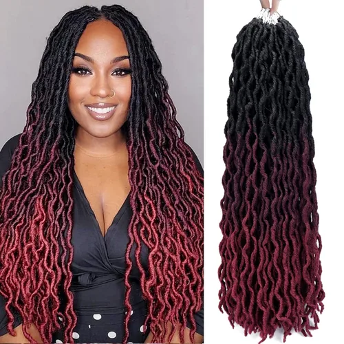 Miniatura 25 de Cabello de ganchillo de 14 pulgadas, 6 paquetes/lote de trenzas de ganchillo suaves gitanas, trenzas onduladas de ganchillo de 3 tonos, rizadas