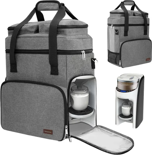 Funda de transporte compatible con Baby Brezza Formula Pro Advanced Formula Maker, bolsa organizadora de viaje portátil con correa para el hombro y