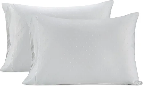 Miniatura 19 de LANE LINEN Juego de 2 almohadas tamaño Queen, suaves 100% algodón egipcio, frescas y lisas de 1000 hilos, fundas de almohada - Azul Estate