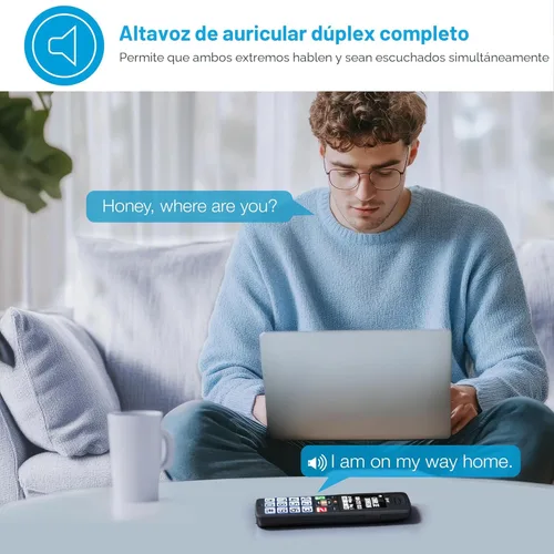 Miniatura 11 de AT&T Teléfono inalámbrico DECT 6.0, 3 auriculares, bloqueador de llamadas inteligente, conexión Bluetooth a celda, contestador automático, pantalla