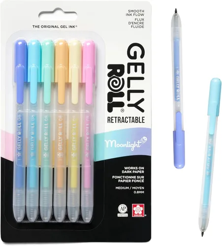 Miniatura 11 de SAKURA Gelly Roll - Bolígrafos de gel retráctiles de colores, juego de colores opacos, bolígrafo de tinta de punta media para diario, arte o dibujo