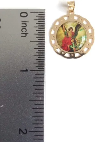 Miniatura 6 de SIFRIMANIA Medalla Religiosa Católica Chapada en Oro con Cadena Espiral para Niños y Mujeres