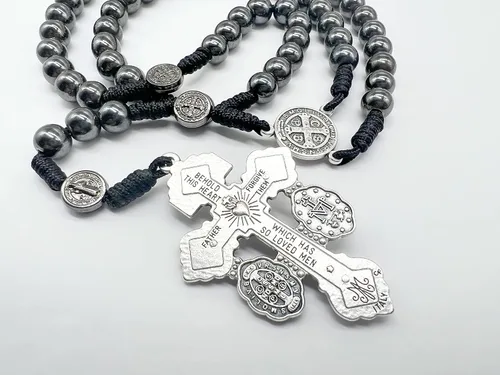 Miniatura 2 de Crucifijo de Perdón Cinco Décadas Coronilla del Rosario San Benito y Medalla Milagrosa