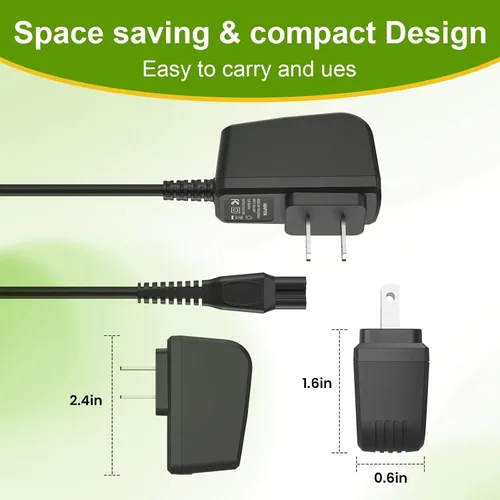 Miniatura 4 de Auspow Cargador de 15 V para Philips Norelco HQ8505 Series 3000 5000 6000 7000 9000, Multigroom MG5750 MG7750 MG7770 MG7790 BG7030 BG7040 BG5025 QP6