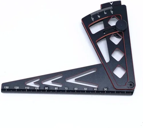 Miniatura 3 de KingVal Herramienta de medición de altura ajustable de metal para llanta de automóvil, regla de inclinación compatible con 1/10 1/8 1/7 RC Car