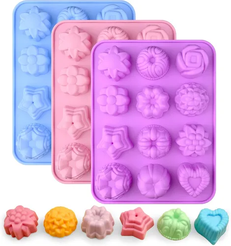 Miniatura 9 de Sakolla Paquete de 2 moldes cilíndricos de silicona para jabón, 15 moldes redondos de silicona para jabón hecho a mano, barras de loción, bombas