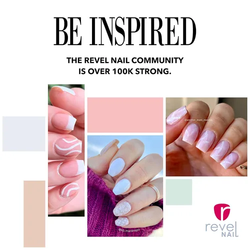 Miniatura 4 de Revel Nail Polvo de inmersión, esmalte de uñas en polvo rosa y francés, resistente a las astillas, con vitamina E y calcio, manicura de bricolaje