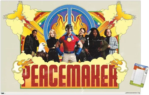 Miniatura 10 de DC Comics TV Peacemaker - Póster de pared grupal, 34 pulgadas de largo x 22.4 pulgadas de ancho, versión premium sin marco