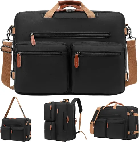 Miniatura 12 de MOLNIA Mochila para laptop de 15.6 pulgadas para hombres y mujeres, maletines 3 en 1 para hombres, bolsa de mensajero, bolsa para computadora