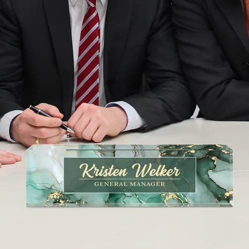 Miniatura 4 de Placa de identificación para escritorio, placa de nombre de acrílico personalizada para escritorio, regalos de agradecimiento para empleados