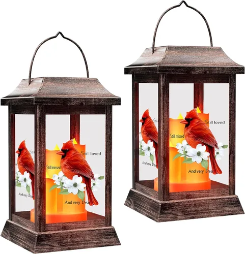 Miniatura 11 de Faroles Solares de Colibrí para Colgar al Aire Libre, Luces Solares de Metal y Vidrio para Decoración de Jardín, Regalos para Mujeres, Mamá