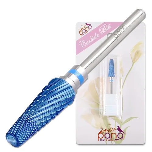 Miniatura 19 de PANA Broca de carburo de uñas 5 en 1 con vástago de 3/32 pulgadas - (triple grueso - 2X grano grueso, DLC negro) - uso de rotación bidireccional