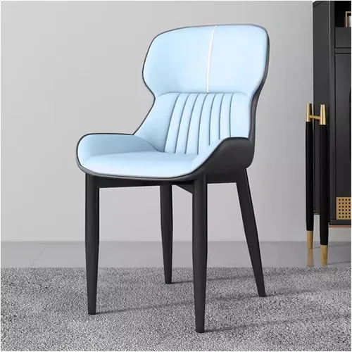 Miniatura 5 de Accent Chairs, Modern Accent Chairs Faux Leather Dining Chairs Mid Century Side Chair Leisure Chair with Metal Legs for Living Room