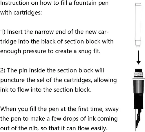 Miniatura 3 de Asvine - Juego de 30 cartuchos de tinta para pluma estilográfica Hongdian en 6 colores (negro, azul, verde, rojo, púrpura, azul claro), diámetro