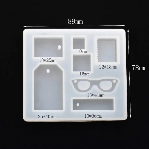 Miniatura 6 de Molde de silicona para formas de joyas para moldear, moldes de resina para aretes de oreja, moldes de resina epoxi (4 unidades)