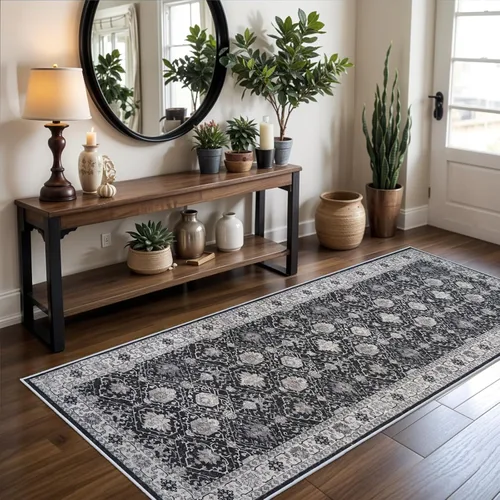 Miniatura 168 de Alfombra lavable para pasillo - 2x7 alfombras de cocina, alfombra para entrada, alfombra vintage, suave, alfombra antideslizante para piso, alfombra