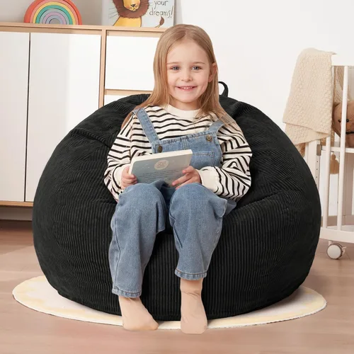 Miniatura 12 de HABUTWAY 2 puf de 2 pies, puf gigante para adolescentes y adultos, puf grandes con relleno de espuma viscoelástica, puf grandes con funda de pana