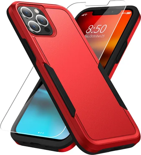 Miniatura 12 de Funda para iPhone 12 Pro Max, con protector de pantalla, [probada contra caídas de grado militar], resistente, resistente, a prueba de golpes