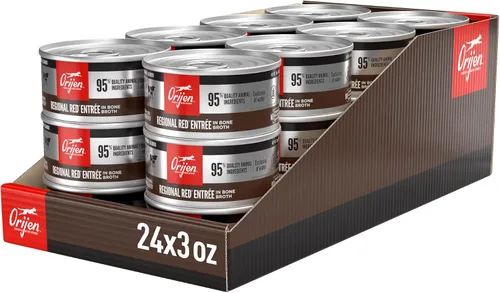 Miniatura 12 de ORIJEN Pate Premium - Comida húmeda para gatos en caldo de huesos con atún, salmón y ternera, latas de 5.5 onzas (12 unidades)