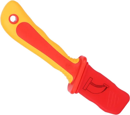 Miniatura 2 de Cuchillo de desmontaje, cuchillo de corte de funda aislante de 1000 V con estuche, cortador antimagnético para pelacables de tira rápida