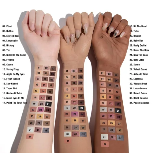 Miniatura 6 de FOCALLURE Sombra de ojos en barra sin arrugas, sombra de ojos cremosa, lápiz de sombra de ojos mate y brillante, a prueba de manchas, difuminador