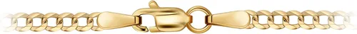 Miniatura 3 de Cadena de eslabones cubanos de oro de 10 quilates, 0.079in, fabricada en Italia, color amarillo, blanco o rosa