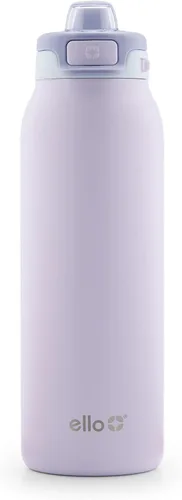 Miniatura 60 de Ello Pop & Fill Insulated Stainless Steel Water Bottle with Quick Fill Lid, Leakproof Locking, Sip or Chug Spout, BPA-Free, Double Wall Vacuum Negro