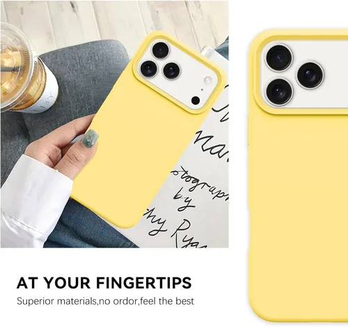 Miniatura 473 de GUAGUA Funda compatible con iPhone 17 Pro Max de 6.9 pulgadas, silicona líquida, goma de gel suave, delgada, forro de microfibra delgada