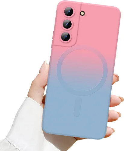 Miniatura 36 de Newseego Funda magnética para Samsung Galaxy S22 5G, funda de silicona líquida suave de lujo, antiarañazos, a prueba de golpes, protector completo