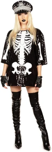 Miniatura 3 de Tipsy Elves Vestidos de disfraz de Halloween con lentejuelas para mujer, vestidos sexy de manga corta para adultos