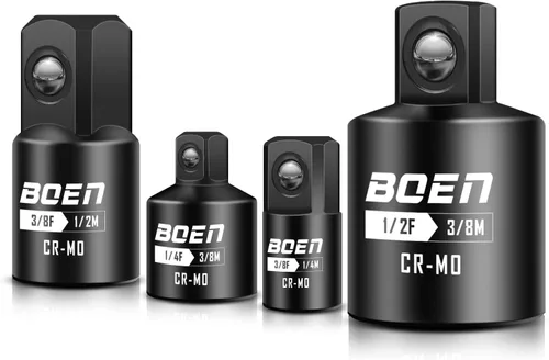 Miniatura 7 de BOEN Adaptador de enchufe de impacto de 3/4 "F a 1" M, acero Cr-Mo, juego de adaptadores de enchufe para conversiones de controlador de impacto