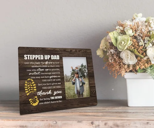 Miniatura 5 de Placa de Madera para Padrastro, Gracias por Ser el Padre que No Tenías que Ser, Placa de Madera para el Día del Padre, Regalo para Padrastro