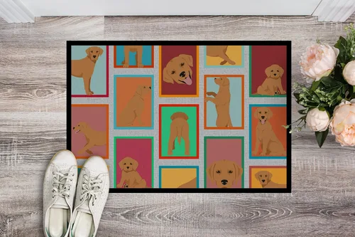 Miniatura 2 de Caroline's Treasures MLM1095MAT - Tapete con diseño de zorro rojo Labrador Retriever de 18 x 27 pulgadas, para interiores y exteriores
