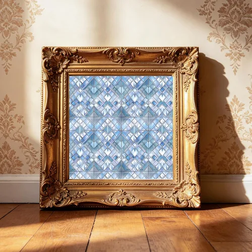 Miniatura 4 de PRSTINCOL Papel para álbum de recortes, 16 hojas de 6 x 6 pulgadas, suministros de álbum de recortes de estilo de ventana azul, papel de decoupage