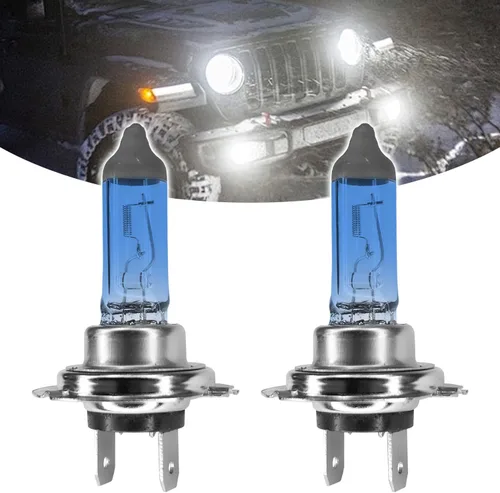 Miniatura 12 de Bombilla halógena H1 para faros delanteros H1, bombillas halógenas ultra blancas brillantes de 12 V 100 W, haz alto y bajo, bombillas antiniebla