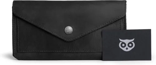 Miniatura 18 de Hide & Drink, Cartera grande de cuero para mujer, organizador de dinero, billetes planos, bolsa, estuche, elegante, hecho a mano, Bourbon Marrón