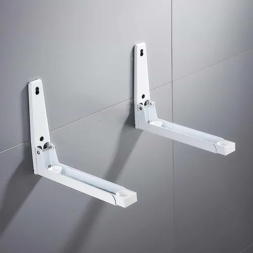 Miniatura 5 de Soporte de montaje para microondas, soporte plegable retráctil para horno de microondas montado en la pared, soporte para accesorios de cocina