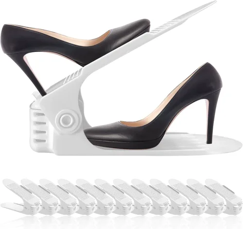 NVGSN Organizador de ranuras para zapatos, paquete de 12 - Organizadores de zapatos para un par de zapatos, ahorradores de espacio para zapatos de
