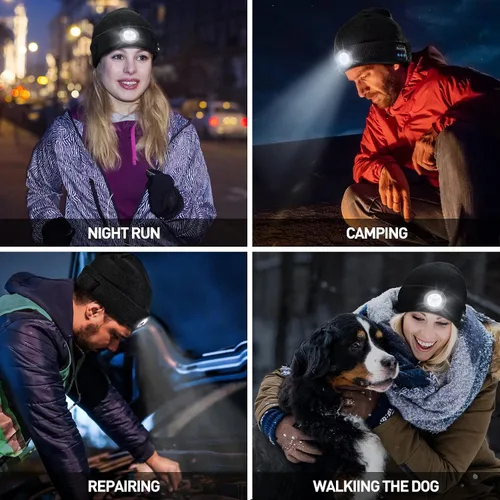 Miniatura 7 de KEZKALS Regalos para el día de San Valentín para él y ella, gorro LED Bluetooth, regalos de San Valentín para hombres, mujeres, él, marido, regalos