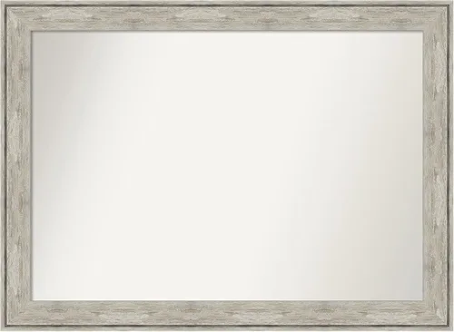 Miniatura 107 de Amanti Art Espejo de baño plateado para sobre fregadero, 28 x 47 pulgadas, espejo rectangular de plata imperial, marco de madera tradicional de gran