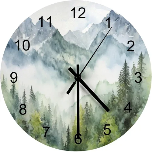 Miniatura 16 de Reloj de Pared de Flores Silencioso Sin Tictac Operado por Batería, Caricatura de los 70s Linda Flor Abstracta Pastel Margarita Reloj Floral