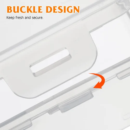 Miniatura 5 de SHOWERORO Recipiente hermético para pan, transparente para almacenamiento de alimentos y organización de aperitivos, 7.1 x 3.1 x 2.4 pulgadas