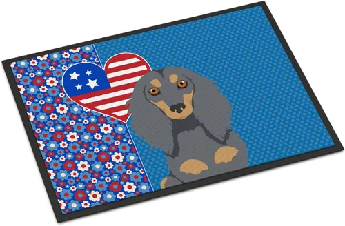 Miniatura 152 de Caroline's Treasures WDK5119JMAT Airedale Terrier USA - Tapete para interiores o exteriores, 24 x 36 pulgadas, tapete para puerta delantera