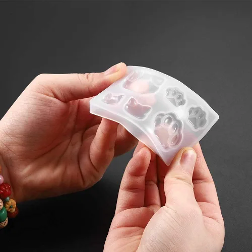 Miniatura 3 de Molde de silicona de resina hecha a mano con forma de pata, de oso de delfín, corazón, luna, estrella, para hacer joyas, suministros de moldes