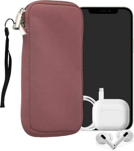 Miniatura 78 de kwmobile Funda universal para teléfono tamaño XS - 3,5/4 pulgadas - Funda de neopreno para teléfono inteligente con cremallera - Funda impermeable