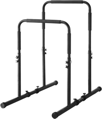 Barra de inmersión, estación de soporte de inmersión ajustable con conector de seguridad para entrenamiento de fuerza de cuerpo completo. Altura